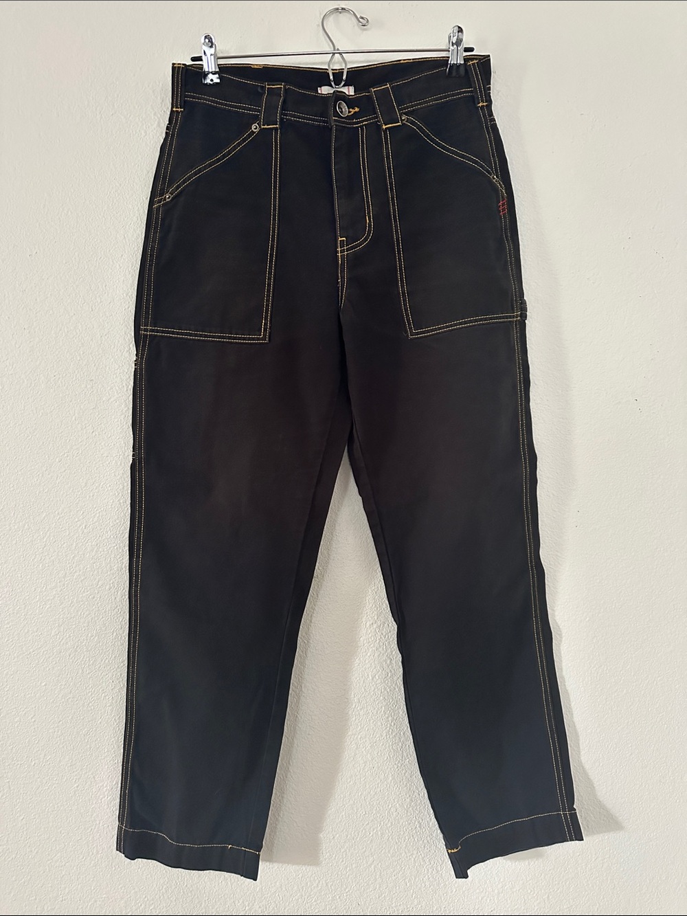 EUC! BDG Black Straight Carpenter/Utility Jeans with Contrast Stitching, size 30